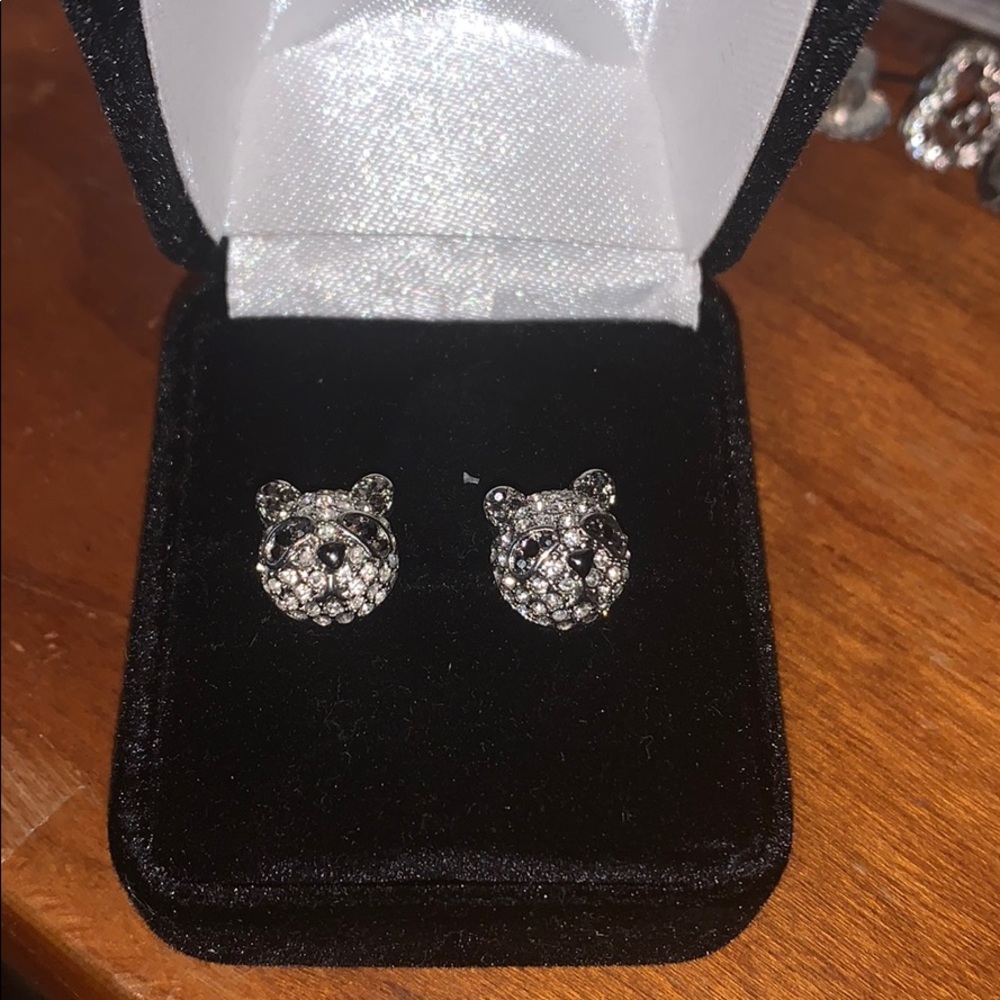 Panda bear earrings